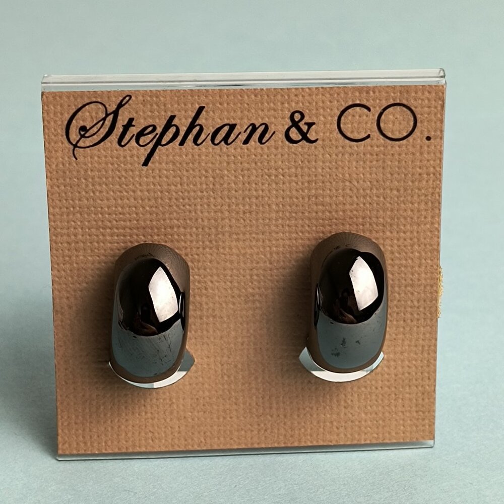 Stephan & Co Y2K Clip On Earrings Half Hoop Casual